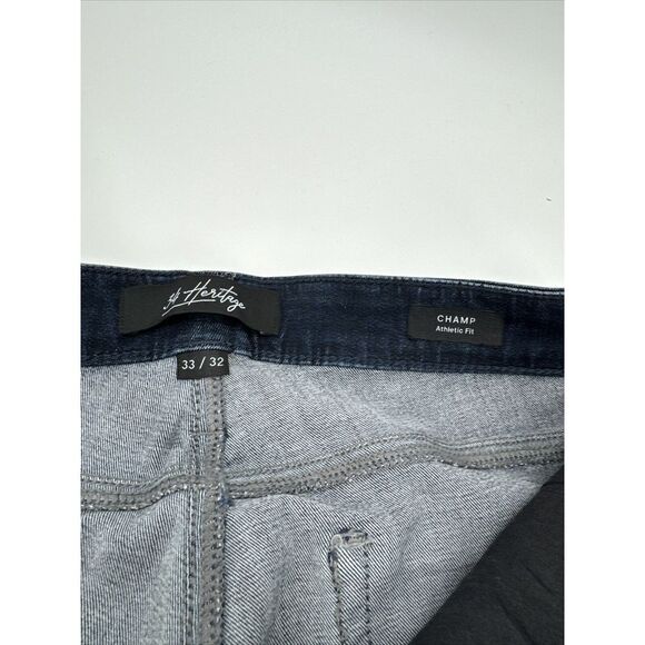 34 Heritage Jeans Mens 33x32 Champ Athletic Fit Jeans in Deep Urban Comfort Rise - Picture 9 of 12
